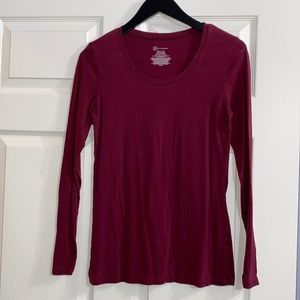 Maroon long sleeve shirt